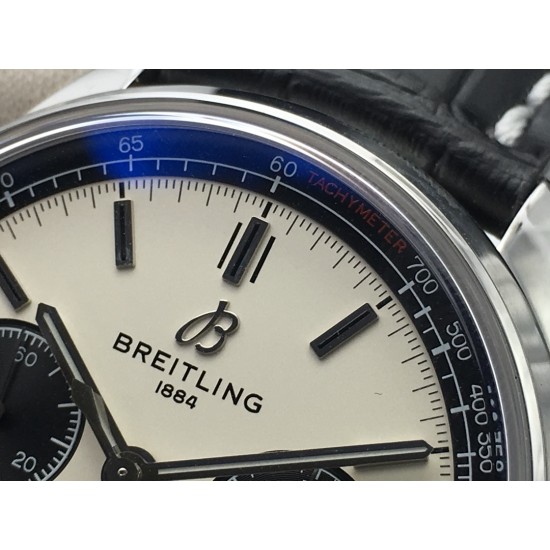 GF新品百年灵璞雅B01计时腕表Premier B01 Chronograph (吴彦祖同款)材质: 316L精钢直径: 42毫米厚度: 13.65毫米表镜: 锅盖弧面蓝宝石,双面防眩处理表底: 旋入式精钢,透明蓝宝石表冠: 非旋入式,双密封垫机芯:Asia-7750机芯GF出品,复刻首选! GF新品百年灵璞雅B01计时腕表Premier B01 Chronograph (吴彦祖同款)材质: 316L精钢直径: 42毫米厚度: 13.65毫米表镜: 锅盖弧面蓝宝石,双面防眩处理表底: 旋入式精钢,透明蓝宝石表冠: 非旋入式,双密封垫机芯:Asia-7750机芯GF出品,复刻首选!