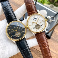 实物拍摄品牌：浪琴-LONGINES 类型：[酷]男士腕表表壳：316精钢（做工优质）表带：进口小牛皮/316精钢（两种可选）机芯：高级定制全自动机械机芯（走时稳定）玻璃：高级强化镀膜镜面尺寸：直径40mm，厚度12mm