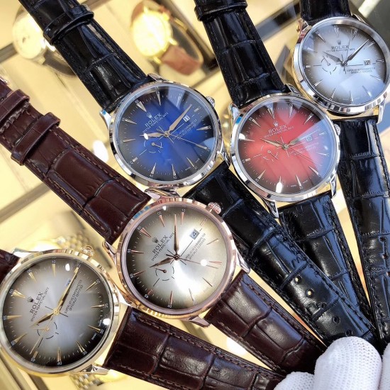 实物    拍摄品牌：劳力士-ROLEX  类型：[酷]男士腕表表壳：316精钢（做工优质）表带：进口  小牛皮(原装针扣)机芯：进口8217全自动机械机芯（走时稳定）玻璃：高级强化镀膜镜面尺寸：直径40mm，厚度12mm