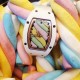 实拍 新品理查德米勒 棉花糖bon bon系列最稀有的作品!克服传统工艺打破模式!钟表最受尊敬的技术之一。不是所有人的嫁妆,棉花糖运动曲线和颜色,它们是诱人的。有了理查德米勒,实现了把棉花糖戴在你的手腕上!白色陶瓷加上黄粉绿搪瓷表盘,RM-07柔和的颜色创造了一个组合...甜蜜!糖果店的一次旅行,一个让人难以置信的艺术品。你会戴上它吗? 实拍 新品理查德米勒 棉花糖bon bon系列最稀有的作品!克服传统工艺打破模式!钟表最受尊敬的技术之一。不是所有人的嫁妆,棉花糖运动曲线和颜色,它们是诱人的。有了理查德米勒,实现了把棉花糖戴在你的手腕上!白色陶瓷加上黄粉绿搪瓷表盘,RM-07柔和的颜色创造了一个组合...甜蜜!糖果店的一次旅行,一个让人难以置信的艺术品。你会戴上它吗?