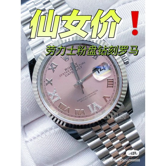 劳力士36mm“粉日志”爆款，上手图！