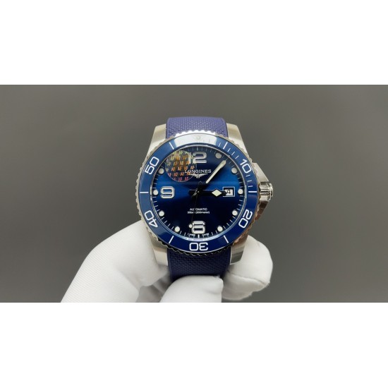 今日推荐AF 浪琴 康卡斯 41mm 银壳蓝色2824机械机芯 顶级品质 出货实拍✈️