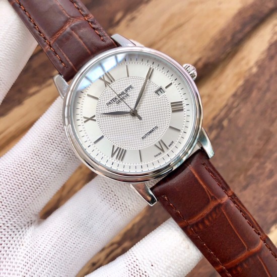 百达翡丽--Patek Philippe优雅绅士,高雅品位全自动机械机芯316L精钢表壳矿物强化玻璃镜面尺寸:直径40mm 厚度13mm 百达翡丽--Patek Philippe优雅绅士,高雅品位全自动机械机芯316L精钢表壳矿物强化玻璃镜面尺寸:直径40mm 厚度13mm