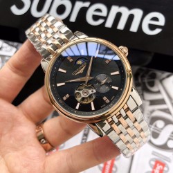 【品牌】浪琴--LONGINES【机芯】全自动机械机芯【材质】316L精钢表壳【表镜】矿物强化玻璃镜面【尺寸】直径40mm 厚度12mm