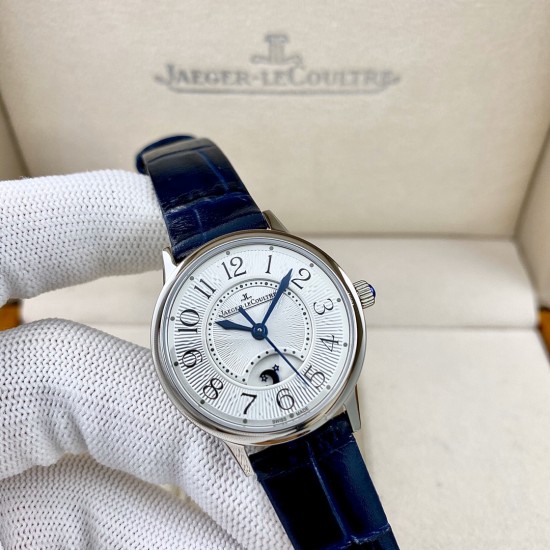 JAEGER-LECOULTRE积家女款RENDEZ-VOUS约会系列。尺寸：29mm搭载日本进口全自动机械机芯  正品版本机芯主版  功能：日夜星晨、时分秒显示功能 ，展现出昼的灿烂与夜的浪漫(刚刚的相遇，[玫瑰]刚刚的缘分，[爱心]刚刚的时间，愿幸福快乐与您相伴)