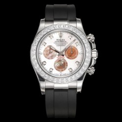 ROLEX 劳力士 宇宙迪通拿，是在用7750技术改出来的4131，市面其他假夹板、假避震器，稳定性差，还不好维修。选对版本很重要，更多对比资料敬请期待！