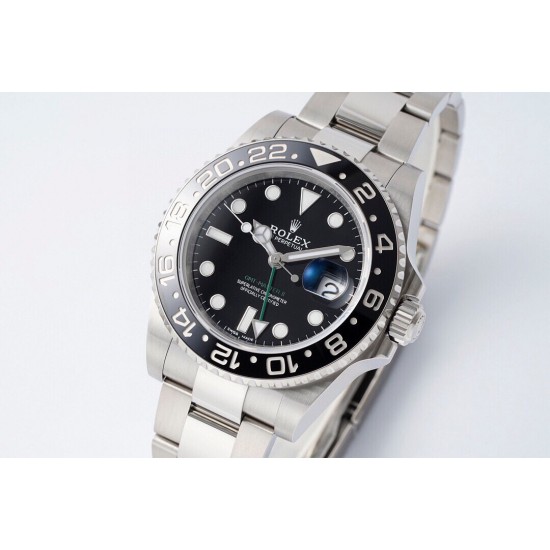 ROLEX 劳力士 GMT格林尼治型 尺寸40mm！精钢表壳表链，蓝宝石镜面，超级夜光，双向陶瓷旋转表圈，原装折叠扣！