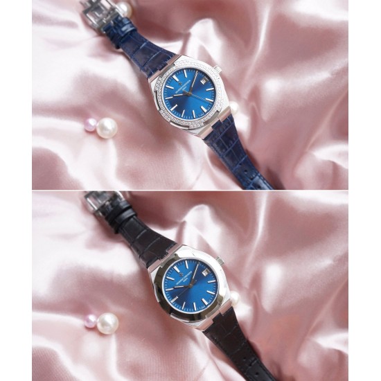 ★实拍 女神推荐款【Vacheron Constantin江诗丹顿】纵横四海系列OVERSEAS女款小号型【表壳】表径3610.8mm 质感细腻大方 84颗圆形切割施华洛水钻璀璨夺目 蓝宝石镜面永不刮花【表盘】大三针的设计 简约大方 旭日纹缎面拉丝的工艺处理 深邃优雅 18k金时标均带白色夜光涂层【机芯】CITIZEN8系列改Cal.5300机芯(机芯稳定零返修 )后原装18k纳米镀金质摆陀【表带扣】半马其他十字三片折叠式表扣 进口牛皮表带越欣赏 越懂欣赏 ★实拍 女神推荐款【Vacheron Constantin江诗丹顿】纵横四海系列OVERSEAS女款小号型【表壳】表径3610.8mm 质感细腻大方 84颗圆形切割施华洛水钻璀璨夺目 蓝宝石镜面永不刮花【表盘】大三针的设计 简约大方 旭日纹缎面拉丝的工艺处理 深邃优雅 18k金时标均带白色夜光涂层【机芯】CITIZEN8系列改Cal.5300机芯(机芯稳定零返修 )后原装18k纳米镀金质摆陀【表带扣】半马其他十字三片折叠式表扣 进口牛皮表带越欣赏 越懂欣赏