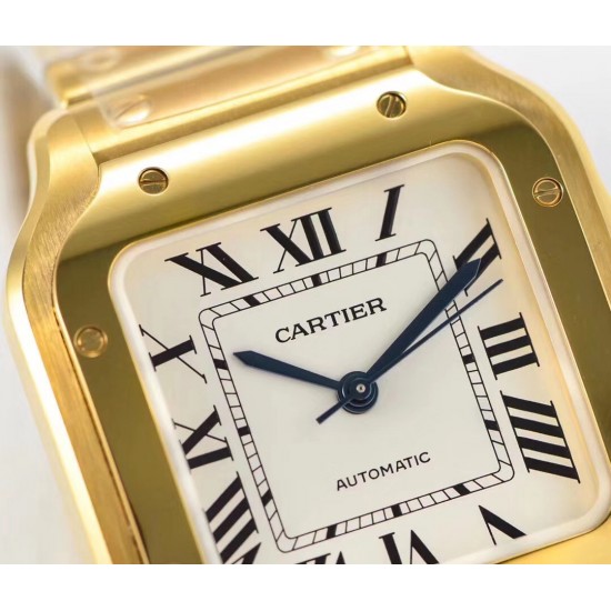 【BV出品】santos de Cartier腕表 山度士女装表款 表壳 七角形表冠 镶嵌一颗多切面蓝宝石 阳光射线纹饰效果表盘,剑型蓝钢指针 蓝宝石水晶镜面 配备“SmartLink”表链调节装置 可配鳄鱼皮或牛皮表带 搭配双重折叠表扣 表带均配备“QuickSwitch”表带快速替换装置 表壳宽度:35.1毫米 表壳厚度:8.83毫米 防水深度10巴(约100米) 【BV出品】santos de Cartier腕表 山度士女装表款 表壳 七角形表冠 镶嵌一颗多切面蓝宝石 阳光射线纹饰效果表盘,剑型蓝钢指针 蓝宝石水晶镜面 配备“SmartLink”表链调节装置 可配鳄鱼皮或牛皮表带 搭配双重折叠表扣 表带均配备“QuickSwitch”表带快速替换装置 表壳宽度:35.1毫米 表壳厚度:8.83毫米 防水深度10巴(约100米)