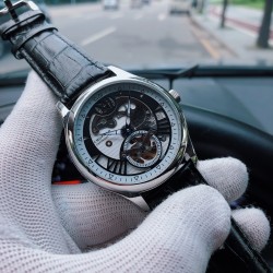 SJ出品 萧邦 Chopard X3 经典大明火珐琅表盘下搭载陀飞轮机芯 尺寸42mm*12mm 净化高清玻璃 头层小牛皮原装针扣 荣获瑞士官方天文台（COSC）认证和享负盛名的“日内瓦印记”（Poinon de Genve）品质徽号 三杰精致推荐男士机械腕表 SJ为你精心设计超真实实物图拍摄