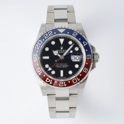King Rolex GMT  超级复刻火爆来袭了！超精选定制的最佳一体成型圈口，是目前市场上最好的CLEAN陶瓷圈！真正1比1精工制作的904L表壳和AR钢带，完美的展现原装正品细节上的各种精髓！采用高质量精准上海3186一体机芯！ 三珠带 可乐 红蓝陶瓷圈买劳力士 格林尼治 最好的复刻 认准KING!