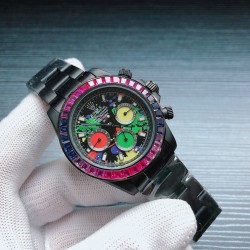 N厂做工 劳力士 ROLEX X43 迪通拿系列男士多功能机械腕表 尺寸：42mm12mm机芯：全自动机械机芯 镜面：蓝宝石玻璃镜面 材料：316精钢鑫表壳 表扣：原装折叠扣 三杰精致推荐男士机械休闲商务腕表 SJ为你精心打造超真实实物图拍摄 让你超真实实物图体验