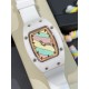 实拍 理查德米勒 RichardMille 糖果棉花糖 最新爆款 bon bon系列最稀有的作品!克服传统工艺打破模式!钟表最受尊敬的技术之一。不是所有人的嫁妆,棉花糖运动曲线和颜色,它们是诱人的。有了理查德米勒,实现了把棉花糖戴在你的手腕上!白色陶瓷加上黄粉绿搪瓷表盘,RM-07柔和的颜色创造了一个组合...甜蜜!糖果店的一次旅行,一个让人难以置信的艺术品。你会戴上它吗? 实拍 理查德米勒 RichardMille 糖果棉花糖 最新爆款 bon bon系列最稀有的作品!克服传统工艺打破模式!钟表最受尊敬的技术之一。不是所有人的嫁妆,棉花糖运动曲线和颜色,它们是诱人的。有了理查德米勒,实现了把棉花糖戴在你的手腕上!白色陶瓷加上黄粉绿搪瓷表盘,RM-07柔和的颜色创造了一个组合...甜蜜!糖果店的一次旅行,一个让人难以置信的艺术品。你会戴上它吗?