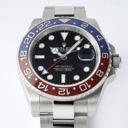 King Rolex GMT  超级复刻火爆来袭了！超精选定制的最佳一体成型圈口，是目前市场上最好的CLEAN陶瓷圈！真正1比1精工制作的904L表壳和AR钢带，完美的展现原装正品细节上的各种精髓！采用高质量精准上海3186一体机芯！ 三珠带 可乐 红蓝陶瓷圈买劳力士 格林尼治 最好的复刻 认准KING!