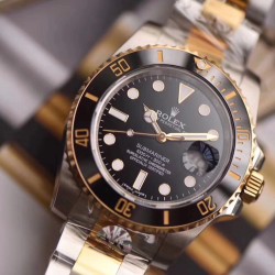 AR超强神作 劳力士 ROLEX SUB潜航者＂116613＂超级进口904钢版间金水鬼，搭载订制版超级3135机芯！圈口字体与颜色做出了正品一致的视觉，圈口不再沿用双面胶粘去的，做工与正品一致的冲压上去，使圈口更牢固不再出现脱落！表带表壳的904钢均能达到国际检测标准！