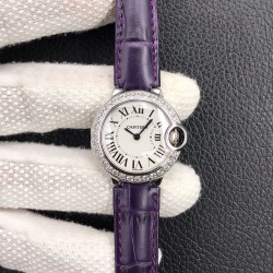 V6出品：卡地亚蓝气球系列！女装28MM单钻圈 瑞士石英机芯 ！女生最爱！