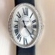 Baignoire de Cartier / oval shape / silver with diamonds Width 28mm . length 39mm 卡地亚创新与复古撞击的审美 / Baignoire腕表卡地亚浴缸系列,法式优雅的椭圆形设计搭配柔软绢丝表带,便捷式折叠表扣,略微弯曲的表壳完美贴合手腕曲线,配载瑞士石英机芯,淬火钢蓝剑形指针,耐磨损镜面,宽度28mm ,长度39mm Baignoire de Cartier / oval shape / silver with diamonds Width 28mm . length 39mm 卡地亚创新与复古撞击的审美 / Baignoire腕表卡地亚浴缸系列,法式优雅的椭圆形设计搭配柔软绢丝表带,便捷式折叠表扣,略微弯曲的表壳完美贴合手腕曲线,配载瑞士石英机芯,淬火钢蓝剑形指针,耐磨损镜面,宽度28mm ,长度39mm