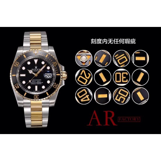 AR超强神作 劳力士 ROLEX SUB潜航者"116613"超级进口904钢版间金水鬼,搭载订制版超级3135机芯!圈口字体与颜色做出了正品一致的视觉,圈口不再沿用双面胶粘去的,做工与正品一致的冲压上去,使圈口更牢固不再出现脱落!表带表壳的904钢均能达到国际检测标准! AR超强神作 劳力士 ROLEX SUB潜航者"116613"超级进口904钢版间金水鬼,搭载订制版超级3135机芯!圈口字体与颜色做出了正品一致的视觉,圈口不再沿用双面胶粘去的,做工与正品一致的冲压上去,使圈口更牢固不再出现脱落!表带表壳的904钢均能达到国际检测标准!