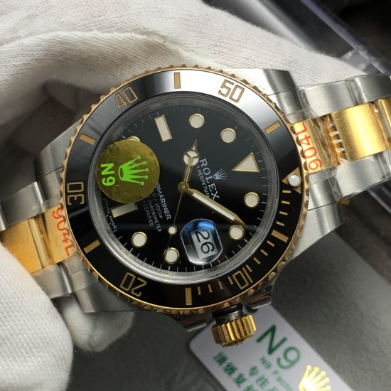 N9 Factory力作 V9版劳力士Rolex间金款,表圈和圈口刻度填色更逼真,直径40毫米x13毫米,搭载ETA2836自动机械机芯,904L精钢表壳表链,蓝宝石镜面,超强夜光,折叠扣,防水大于100米!N9匠心独运 专注品质 专注个性 值得你品鉴!(附送专用拆表工具+专用擦表布) N9 Factory力作 V9版劳力士Rolex间金款,表圈和圈口刻度填色更逼真,直径40毫米x13毫米,搭载ETA2836自动机械机芯,904L精钢表壳表链,蓝宝石镜面,超强夜光,折叠扣,防水大于100米!N9匠心独运 专注品质 专注个性 值得你品鉴!(附送专用拆表工具+专用擦表布)