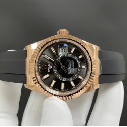 今日推荐劳力士 天行者 玫瑰金黑面 42mm 9002机 顶级品质 出货实拍✈️