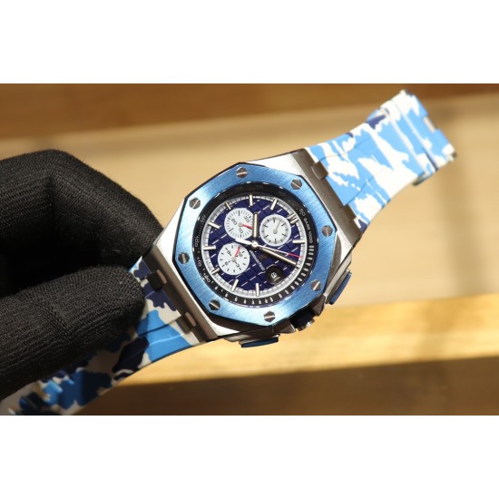 随机送迷彩橡胶带一副品牌:爱彼 Audemars Piguet系列:皇家橡树离岸型限量多功能机械腕表尺寸:44MM13MM机芯:复刻原装3126全自动机械机芯镜面:反炫光处理蓝宝石水晶玻璃材料:进口316精钢鑫表壳表带: 进口橡胶表带表扣: 原装针扣(H厂出品,市场最高版本,超高品质,超A做工,非市场普通货,硬汉必备神器) 随机送迷彩橡胶带一副品牌:爱彼 Audemars Piguet系列:皇家橡树离岸型限量多功能机械腕表尺寸:44MM13MM机芯:复刻原装3126全自动机械机芯镜面:反炫光处理蓝宝石水晶玻璃材料:进口316精钢鑫表壳表带: 进口橡胶表带表扣: 原装针扣(H厂出品,市场最高版本,超高品质,超A做工,非市场普通货,硬汉必备神器)