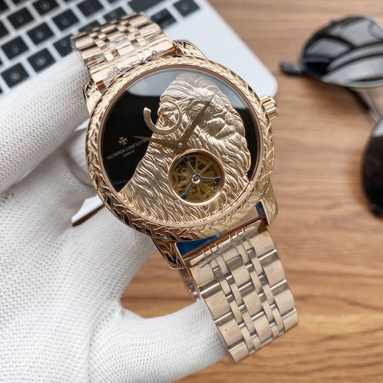 实物拍摄江诗丹顿-Vacheron Constanti阁楼工匠独一无二版 森林狮子王—生猛袭来 !再创火爆奇迹!全新陀飞轮运转一目了然 机械夹板机芯 实为天赋之作!【机芯】全自动机械机芯【表带】进口小牛皮带/316精钢钢带【表扣】原装自动按扣 【镜面】高硬度矿物质水晶玻璃 【直径】直径:44mm15mm 实物拍摄江诗丹顿-Vacheron Constanti阁楼工匠独一无二版 森林狮子王—生猛袭来 !再创火爆奇迹!全新陀飞轮运转一目了然 机械夹板机芯 实为天赋之作!【机芯】全自动机械机芯【表带】进口小牛皮带/316精钢钢带【表扣】原装自动按扣 【镜面】高硬度矿物质水晶玻璃 【直径】直径:44mm15mm