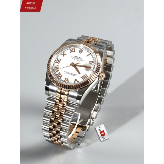 ［B Z］出品   劳力士 蚝式恒动日志型男士机械表，表径40mm，蓝宝石镜面带日历放大镜，机芯采用进口820A自动机械机芯，316精钢表壳，精品复刻