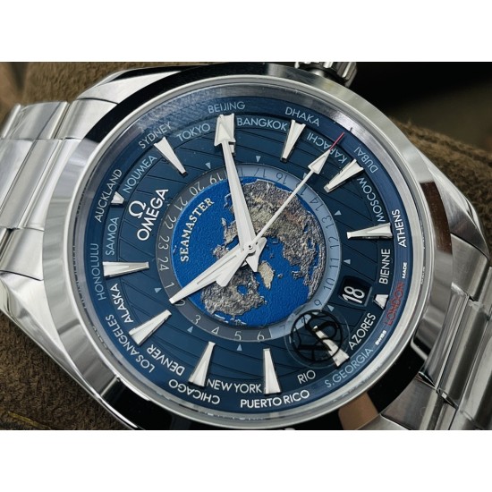 【VS Factory2021墙裂推荐】欧.米茄omega海马43MM Aqua Terra 世界时腕表。一款可以戴着环游世界的世界时腕表,激光烧蚀蓝色海洋,陆地浮雕勾勒,24小时hesalite水晶环。辽阔世界尽在掌握,于方寸之间伴您开启环球之旅!VS出品 必属精品 欢迎您的品鉴! 【VS Factory2021墙裂推荐】欧.米茄omega海马43MM Aqua Terra 世界时腕表。一款可以戴着环游世界的世界时腕表,激光烧蚀蓝色海洋,陆地浮雕勾勒,24小时hesalite水晶环。辽阔世界尽在掌握,于方寸之间伴您开启环球之旅!VS出品 必属精品 欢迎您的品鉴!