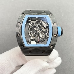 RICHARD MILLE 理查德米勒 RM35-02 客户定制的易清洗白色氟橡胶带！齿轮配件堆砌而成的镂空立体表盘 蓝宝石镜面 碳纤维表壳 进口精工自动机械机芯 橡胶表带 蝴蝶扣 Ku厂，出货实拍