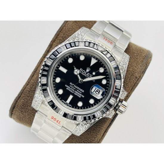 【VRS Factory2022墙裂推荐 市场最高版本】奢华大作,劳力士Rolex SUB潜航者后镶钻定制版!是奢华闪耀与永不退色的融合,更是经典潮流的不二之选!1⃣️【表壳】直径40MM。每一颗钻石/彩宝均来自奥地利(施华洛世奇原产地)经过严格的筛选,确保颜色,大小,火彩统一,专业珠宝镶嵌师精心镶嵌。2⃣️【表带】跟官网同步,904L蚝式钢完美还原坚固耐用的优良血统,效果可媲美原装。3⃣️【机芯】采用复刻界的机芯之王——搭配3135自动上旋机芯。VRS Factory匠心力作 敬请各路表友品鉴! 【VRS Factory2022墙裂推荐 市场最高版本】奢华大作,劳力士Rolex SUB潜航者后镶钻定制版!是奢华闪耀与永不退色的融合,更是经典潮流的不二之选!1⃣️【表壳】直径40MM。每一颗钻石/彩宝均来自奥地利(施华洛世奇原产地)经过严格的筛选,确保颜色,大小,火彩统一,专业珠宝镶嵌师精心镶嵌。2⃣️【表带】跟官网同步,904L蚝式钢完美还原坚固耐用的优良血统,效果可媲美原装。3⃣️【机芯】采用复刻界的机芯之王——搭配3135自动上旋机芯。VRS Factory匠心力作 敬请各路表友品鉴!