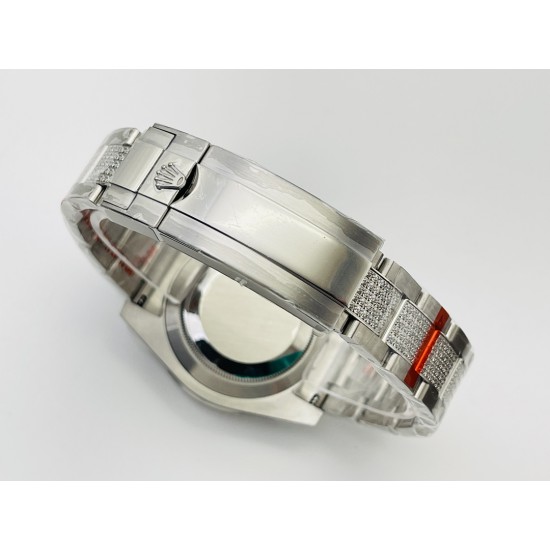 【VRS Factory2022墙裂推荐 市场最高版本】奢华大作,劳力士Rolex SUB潜航者后镶钻定制版!是奢华闪耀与永不退色的融合,更是经典潮流的不二之选!1⃣️【表壳】直径40MM。每一颗钻石/彩宝均来自奥地利(施华洛世奇原产地)经过严格的筛选,确保颜色,大小,火彩统一,专业珠宝镶嵌师精心镶嵌。2⃣️【表带】跟官网同步,904L蚝式钢完美还原坚固耐用的优良血统,效果可媲美原装。3⃣️【机芯】采用复刻界的机芯之王——搭配3135自动上旋机芯。VRS Factory匠心力作 敬请各路表友品鉴! 【VRS Factory2022墙裂推荐 市场最高版本】奢华大作,劳力士Rolex SUB潜航者后镶钻定制版!是奢华闪耀与永不退色的融合,更是经典潮流的不二之选!1⃣️【表壳】直径40MM。每一颗钻石/彩宝均来自奥地利(施华洛世奇原产地)经过严格的筛选,确保颜色,大小,火彩统一,专业珠宝镶嵌师精心镶嵌。2⃣️【表带】跟官网同步,904L蚝式钢完美还原坚固耐用的优良血统,效果可媲美原装。3⃣️【机芯】采用复刻界的机芯之王——搭配3135自动上旋机芯。VRS Factory匠心力作 敬请各路表友品鉴!