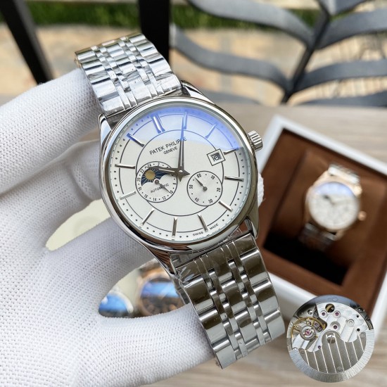 百达翡丽 Patek.Philippe精品男士腕表,四针分离搭载月相设计,技艺精湛,独具匠心,尊贵大气,绅士风范。采用全自动机械机芯,顶级316精钢表壳表带,矿物质超强镜面,尺寸42-13 百达翡丽 Patek.Philippe精品男士腕表,四针分离搭载月相设计,技艺精湛,独具匠心,尊贵大气,绅士风范。采用全自动机械机芯,顶级316精钢表壳表带,矿物质超强镜面,尺寸42-13