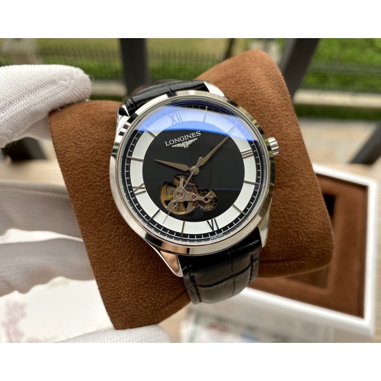 浪琴Longines 精品男士腕表,经典大三针搭载葫芦型镂空设计,技艺精湛,独具匠心,尊贵大气,绅士风范。采用全自动机械机芯,顶级316精钢表壳,进口小牛皮表带,矿物质超强镜面,尺寸43*13 浪琴Longines 精品男士腕表,经典大三针搭载葫芦型镂空设计,技艺精湛,独具匠心,尊贵大气,绅士风范。采用全自动机械机芯,顶级316精钢表壳,进口小牛皮表带,矿物质超强镜面,尺寸43*13