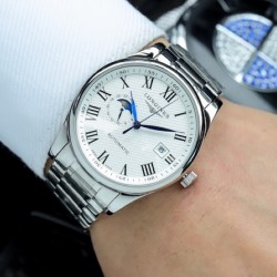 浪情-LONGINES2019全新名匠系列男士机械腕表 搭载零返修全新日本进口西铁城8218机械机芯 9字位24小时显示 双卜蓝宝石玻璃镜面 316L精钢AAA级表壳 真牛皮表带[玫瑰][玫瑰][玫瑰]尺寸：40/11.5mm 请认准独家品质