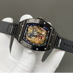 成龙大哥同款Jack Chen Richard Mille 理查德米勒  RM57-03飞龙 在天系列 全球限量8只 贵重来不是你的缺点！ 进口西铁城精准走时机芯，配搭高端橡树胶带、原装折叠扣！！！龙在中国“四大祥兽”，龙是中国等东亚区域古代神话传说中的神异动物，常用来象征祥瑞