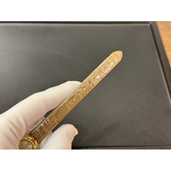 DR卡地亚浴缸原装瑞士石英卡其色鳄鱼皮皮带