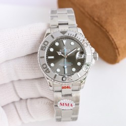 ROLEX 劳力士 游艇名仕型m268621-精致而不失个性！2836自动机械直径：37mm玻璃：蓝宝石整体外观打磨线条棱角清晰，延续奔驰针和放大镜日历的经典设计表壳表链材质:316精钢，其外观镶有抗刮损Cerachrom 陶瓷外圈原装保险扣 超强夜光。