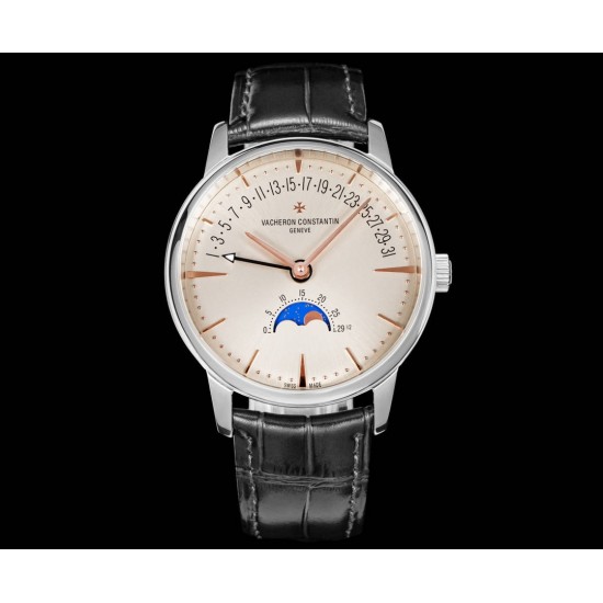 全新升级版Vacheron constantin 经典之美品鉴江诗丹顿传承逆跳日历款腕表 型号4010U/000R-B329。盘面设计独树一帜,功能简单实用。采用自制Cal.2460 R31L/1机芯 直径42.5毫米 。搭配意大利牛皮原装表扣,佩戴更舒适,简敛精致不失优雅,经典传承 永不过时 全新升级版Vacheron constantin 经典之美品鉴江诗丹顿传承逆跳日历款腕表 型号4010U/000R-B329。盘面设计独树一帜,功能简单实用。采用自制Cal.2460 R31L/1机芯 直径42.5毫米 。搭配意大利牛皮原装表扣,佩戴更舒适,简敛精致不失优雅,经典传承 永不过时