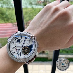 量王推荐不容错过多功能腕表⌚️最强口碑高品质新品品牌：卡地亚热卖爆款超高性价比多功能新品类型：精品男士腕表（精湛做工）表带：真牛皮表带（十分舒适）机芯：老牌上海  生产的全自动机械机芯品质保证十分稳定瑞士洗花工艺镜面：矿物质强化玻璃  高通透 实物动人 经典永恒  卓越品质 高性价比尺寸：直径43m厚12mm热卖上市！欢迎转载！