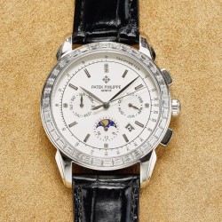 高端系列！2019新款 百达翡丽 （实拍图）Patek   Philippe 贵族的艺术品！搭配进口9100多功能机芯（0返修）功能（24小时,星期，星辰，月份）进口316精钢！搭配意大利进口小牛皮！原装折叠扣！尺寸42mm。耐磨防刮蓝宝石玻璃！超强防水50米！简约而不简单！你永远无法拥有一块百达翡丽，你只是在替你的后代保管他.  (  慎重承诺 ： 产品实物光泽手感更佳精湛  字盘刻度栩栩如生  壳套工艺都是宗师级别轻身检验 加上新时代机器高技锻造  上手震撼尊贵非凡。你值得拥有！