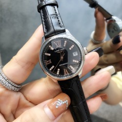 浪琴开创者系列-LONGINES  女士腕表316精钢（做工优质）进口小牛皮/316精钢（两种可选）高制定制全自动机械机芯（走时稳定） 高级强化镀膜镜面 直径35mm，厚度12mm女士腕表