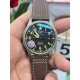 IWC 万国 钛灰 马克系列，日本全自动机械腕表，现震撼来袭，越带越有质感，尺寸39mm！棕色意大利小牛皮表带！