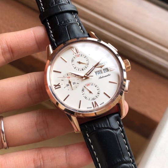 【最新】:浪琴 LONGINES 【类型】:精品男士腕表【表带】:真牛皮表带【机芯】:高端全自动机械机芯【镜面】:矿物质强化玻璃品味高雅 浩瀚大气 匠心独运 尺寸:直径42mm 厚12mm! 【最新】:浪琴 LONGINES 【类型】:精品男士腕表【表带】:真牛皮表带【机芯】:高端全自动机械机芯【镜面】:矿物质强化玻璃品味高雅 浩瀚大气 匠心独运 尺寸:直径42mm 厚12mm!
