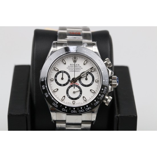 GM超神之作 ROLEX DAYTONA劳力士迪通拿904L全新最强版本 1:完美修改了避针高底位置与正品一致2:904L表扣更细腻更完美3:市面上唯一做出了与正品质感一致的包超薄金属钢片的oysterflex胶带【能与正品互换通用 质感相符】[拳头][拳头][拳头]完美修正十年间所有副本的不足和缺陷，陶瓷圈口！4130机芯，攻克机芯厚度，使壳身厚度达到与正品一致，壳身和字面颜色更细腻做出了与正品一致的视觉效果，并搭配劳力士专用盒子。【GM出品】