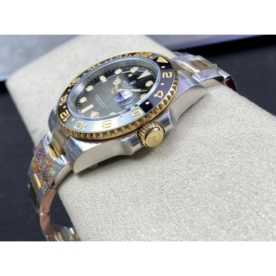 ROLEX 劳力士 GMT格林尼治型 尺寸40mm！精钢表壳表链，蓝宝石镜面，超级夜光，双向陶瓷旋转表圈，原装折叠扣！