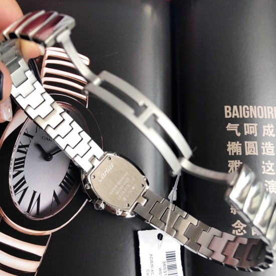 Baignoire腕表❤️卡地亚浴缸系列,小号表款,进口瑞士石英机芯。316L精钢表壳表扣。剑形蓝钢指针。蓝宝石水晶镜面。316L精钢弧形表带,小号尺寸(长度:32毫米,宽度:25毫米。) Baignoire腕表❤️卡地亚浴缸系列,小号表款,进口瑞士石英机芯。316L精钢表壳表扣。剑形蓝钢指针。蓝宝石水晶镜面。316L精钢弧形表带,小号尺寸(长度:32毫米,宽度:25毫米。)