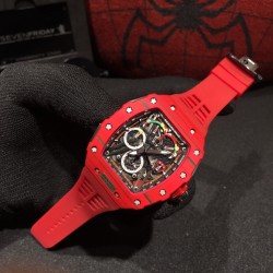 理查德米勒 Richard Mille⌚️碳纤维壳43*50毫米 一如既往防水胶带配原装折叠扣极具个性与夸张的表壳表盘设计只为遇见个性独特的你 一如既往的酷