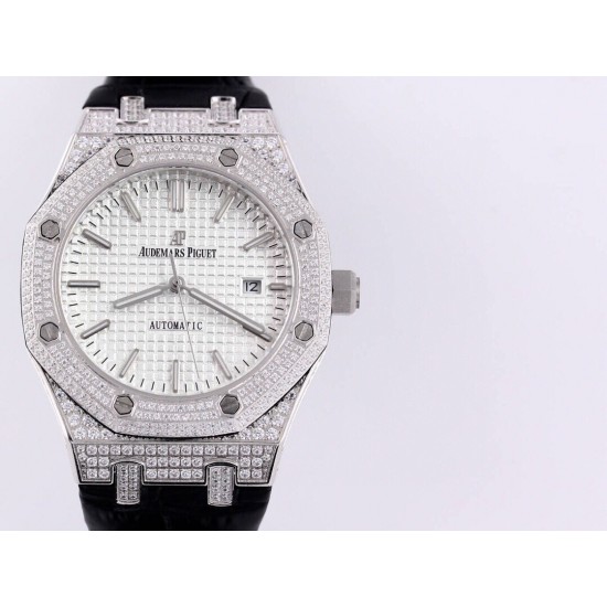 SF 爱彼 Audemars Piguet 皇家橡树系列 ️钻石壳 皮带款 搭载316L不锈精钢表壳 实心厚重钢带精选进口奥地利水钻 光彩闪耀 采用进口亚洲3120机芯 精准计时 耗时13个月 钻石精致手表 尺寸41.5x12mm 重量110g SF Factory 三杰精致推荐男士机械腕表 SJ为你精心打造超真实实物图拍摄 SF 爱彼 Audemars Piguet 皇家橡树系列 ️钻石壳 皮带款 搭载316L不锈精钢表壳 实心厚重钢带精选进口奥地利水钻 光彩闪耀 采用进口亚洲3120机芯 精准计时 耗时13个月 钻石精致手表 尺寸41.5x12mm 重量110g SF Factory 三杰精致推荐男士机械腕表 SJ为你精心打造超真实实物图拍摄