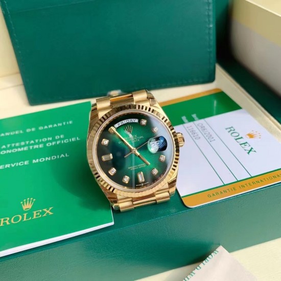 劳力士 ROLEX 金绿 日志～