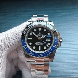 ROLEX 劳力士  GMT MASTERⅡ  格林尼治型 116710 BLNR-78200 两地时间腕表 格林尼治2 904L精钢表壳 黑色陶瓷表圈 第二时区刻度电镀18K金 蓝宝石镜面 黑色表盘 蓝色夜光刻度 3285与3186机芯 时针单独调 GMT针在时针表面 折叠保险表扣（有20mm可调） 40mm N厂V8版 NOOB出品 三杰精致推荐瑞士男士机械腕表 SJ为你精心挑选超真实实物图拍摄